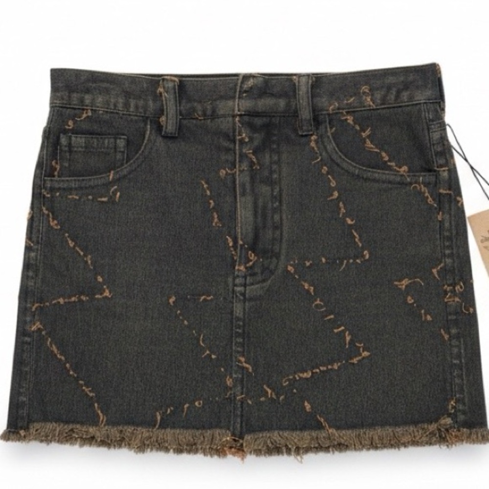 RARE J. Gerard Peace Gallery Couture Ultra mini Denim Skirt- size 1